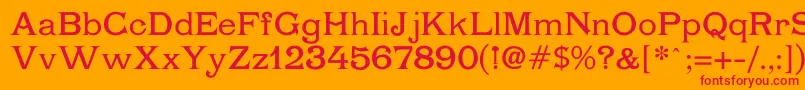 Chartrand Font – Red Fonts on Orange Background