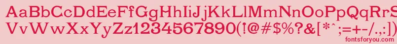 Chartrand Font – Red Fonts on Pink Background