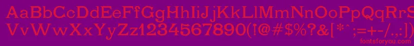 Chartrand Font – Red Fonts on Purple Background