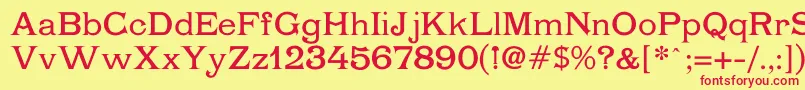 Chartrand Font – Red Fonts on Yellow Background