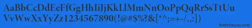 MinionproBolddisp Font – Black Fonts on Blue Background