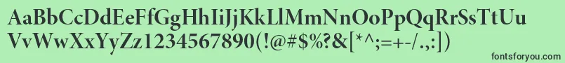 MinionproBolddisp Font – Black Fonts on Green Background