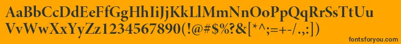 MinionproBolddisp Font – Black Fonts on Orange Background