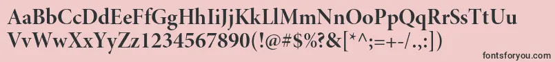 MinionproBolddisp Font – Black Fonts on Pink Background