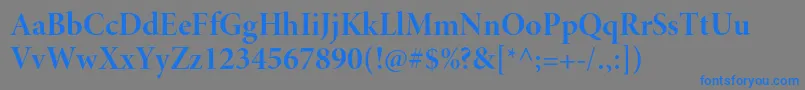 MinionproBolddisp-Schriftart – Blaue Schriften auf grauem Hintergrund