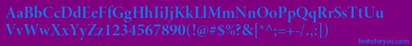 MinionproBolddisp Font – Blue Fonts on Purple Background