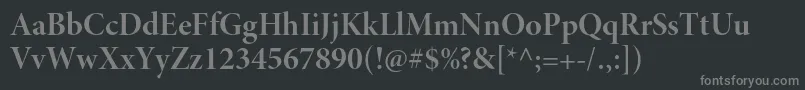 MinionproBolddisp Font – Gray Fonts on Black Background