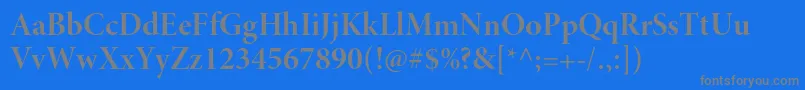 MinionproBolddisp Font – Gray Fonts on Blue Background