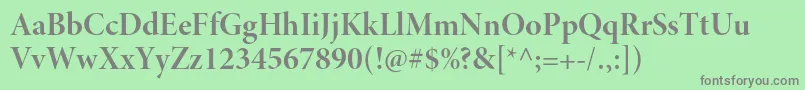 MinionproBolddisp Font – Gray Fonts on Green Background
