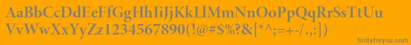 MinionproBolddisp Font – Gray Fonts on Orange Background