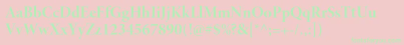 MinionproBolddisp Font – Green Fonts on Pink Background