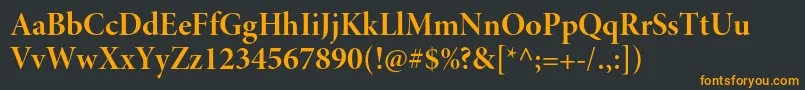 MinionproBolddisp Font – Orange Fonts on Black Background