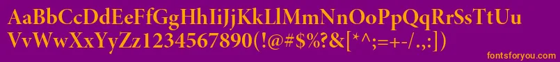 MinionproBolddisp Font – Orange Fonts on Purple Background