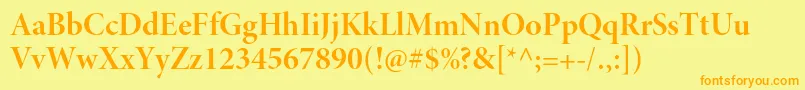 MinionproBolddisp Font – Orange Fonts on Yellow Background