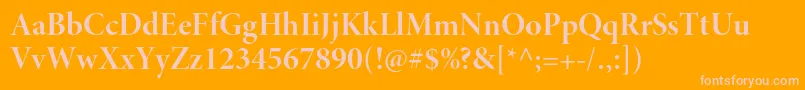 MinionproBolddisp Font – Pink Fonts on Orange Background