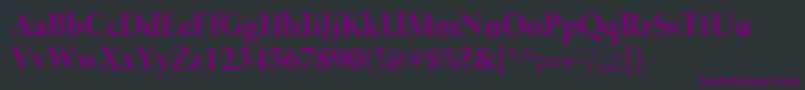 MinionproBolddisp Font – Purple Fonts on Black Background