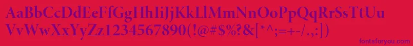 MinionproBolddisp Font – Purple Fonts on Red Background