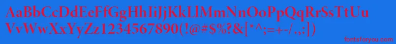 MinionproBolddisp Font – Red Fonts on Blue Background