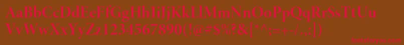 MinionproBolddisp Font – Red Fonts on Brown Background