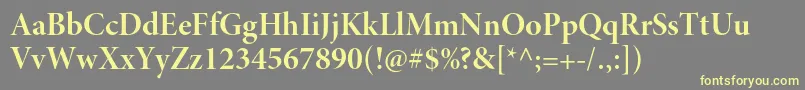 MinionproBolddisp Font – Yellow Fonts on Gray Background