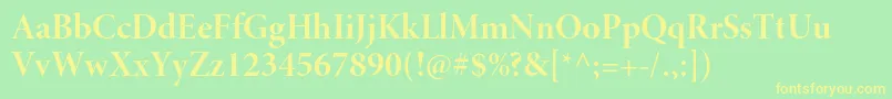 MinionproBolddisp Font – Yellow Fonts on Green Background