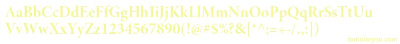 MinionproBolddisp Font – Yellow Fonts on White Background