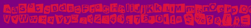 TengoATusHijosNegativo Font – Red Fonts on Purple Background