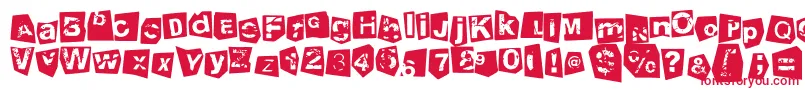 TengoATusHijosNegativo-fontti – punaiset fontit
