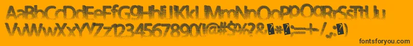Darthfader-Schriftart – Schwarze Schriften auf orangefarbenem Hintergrund