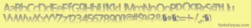 Czcionka Darthfader – szare czcionki na żółtym tle