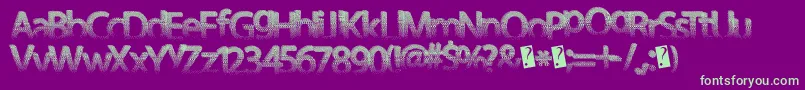 Darthfader Font – Green Fonts on Purple Background