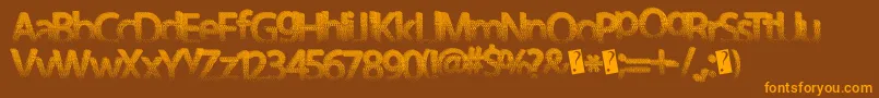 Darthfader-Schriftart – Orangefarbene Schriften auf braunem Hintergrund