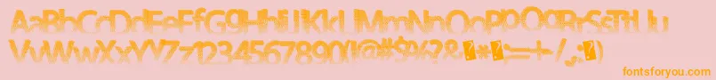 Darthfader-Schriftart – Orangefarbene Schriften auf rosa Hintergrund