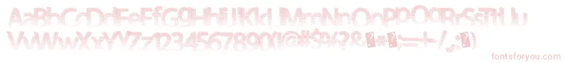 Darthfader-Schriftart – Rosa Schriften auf weißem Hintergrund
