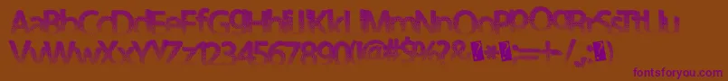 Darthfader-Schriftart – Violette Schriften auf braunem Hintergrund