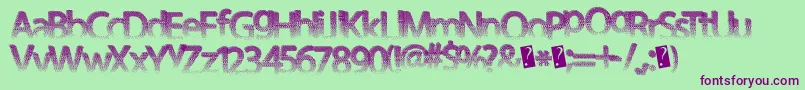 Шрифт Darthfader – фиолетовые шрифты на зелёном фоне