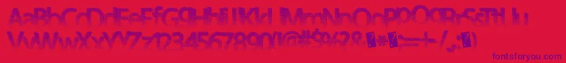 Darthfader Font – Purple Fonts on Red Background
