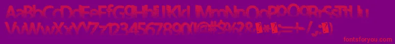 Darthfader-Schriftart – Rote Schriften auf violettem Hintergrund
