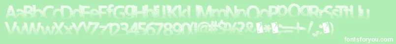 Darthfader Font – White Fonts on Green Background