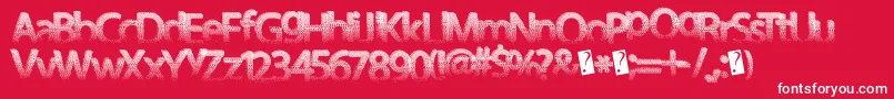 Darthfader Font – White Fonts on Red Background