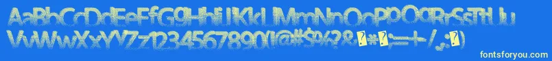 Darthfader Font – Yellow Fonts on Blue Background