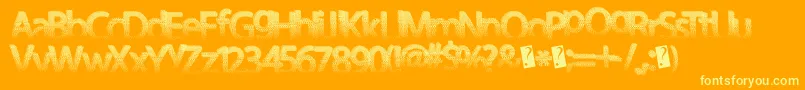 フォントDarthfader – オレンジの背景に黄色の文字