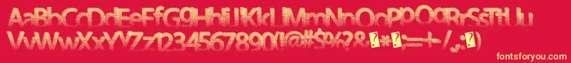 Darthfader Font – Yellow Fonts on Red Background