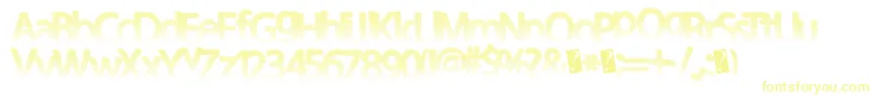Czcionka Darthfader – żółte czcionki na białym tle