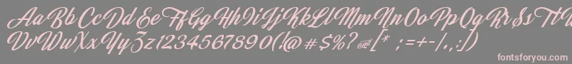 JasmineAndGreentea Font – Pink Fonts on Gray Background