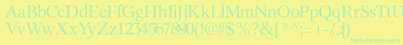 Saiba mais sobre a fonte Informaticsssk Fonte Informaticsssk – fontes verdes em um fundo amarelo