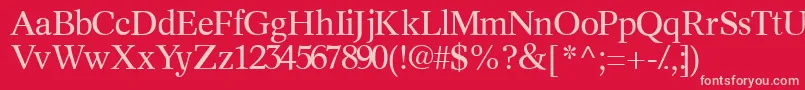 Informaticsssk Font – Pink Fonts on Red Background