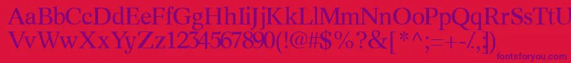 Informaticsssk Font – Purple Fonts on Red Background