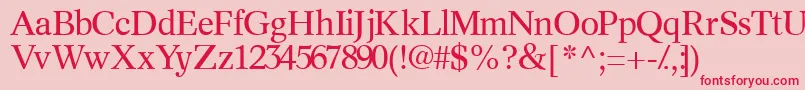 フォントInformaticsssk – ピンクの背景に赤い文字