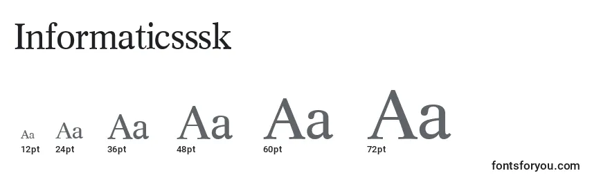 Размеры шрифта Informaticsssk